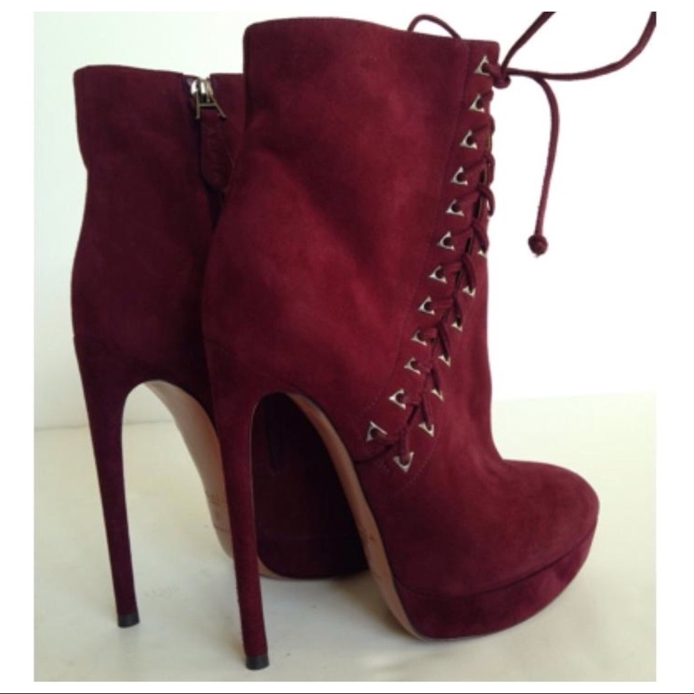 ALAIA Lace Suede Booties Size 8.5US/39EUR